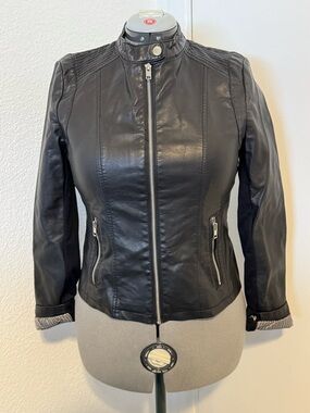 Black Rivet Moto Jacket Size Small